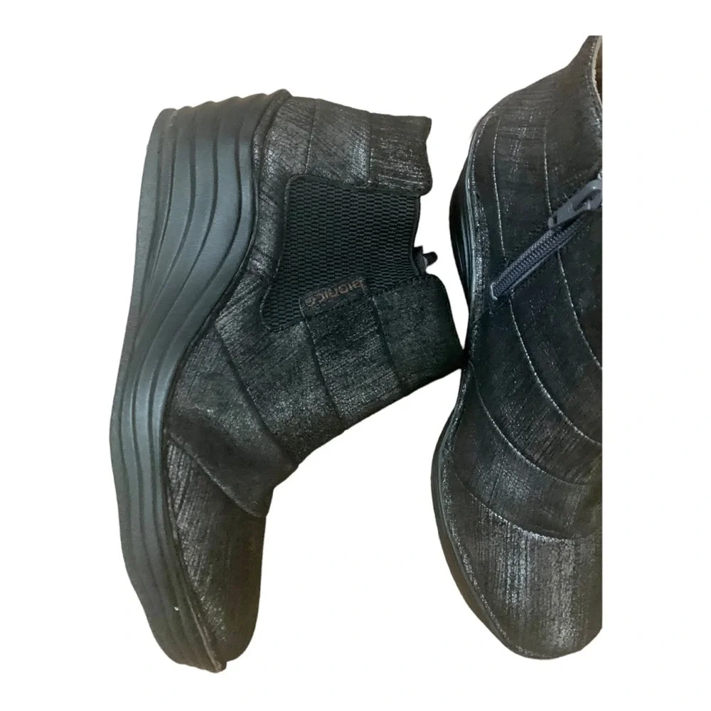Bionica Women Shoe Platforms & Zipper Leather Black Size 6